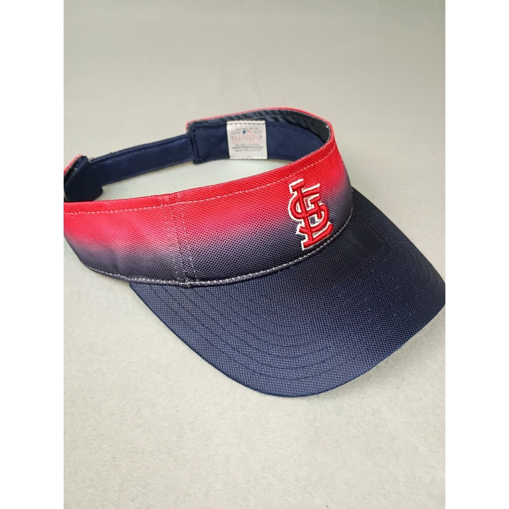 Puma St Louis Cardinals MLB Visor Hat Red Navy Ombre Fade Adjustable STL Logo